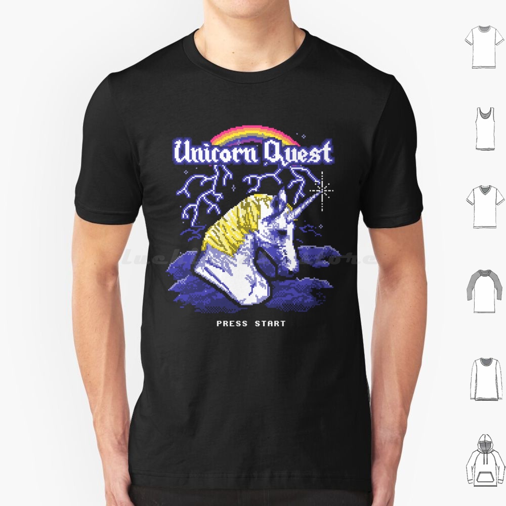 Arcade Quest - Maglietta Unicorn Quest di grandi dimensioni