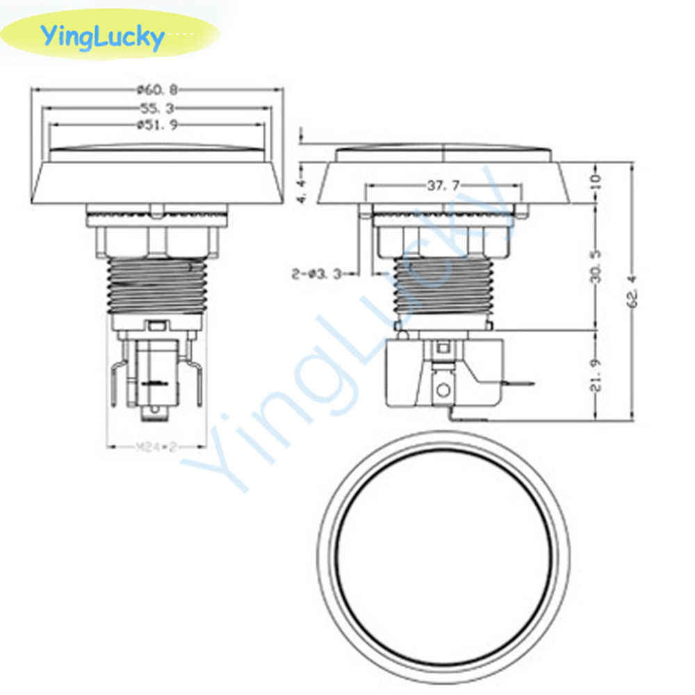 10pcs Arcade Button 60MM LED L - Coin Acceptor Selector recensione e prezzo